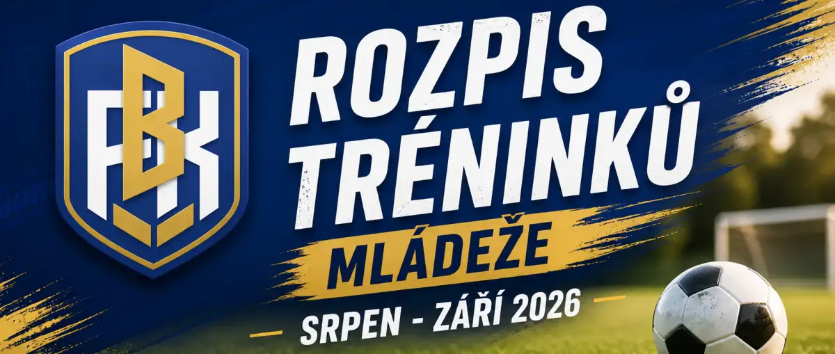 Rozpis tréninků mládeže: srpen-září 2026