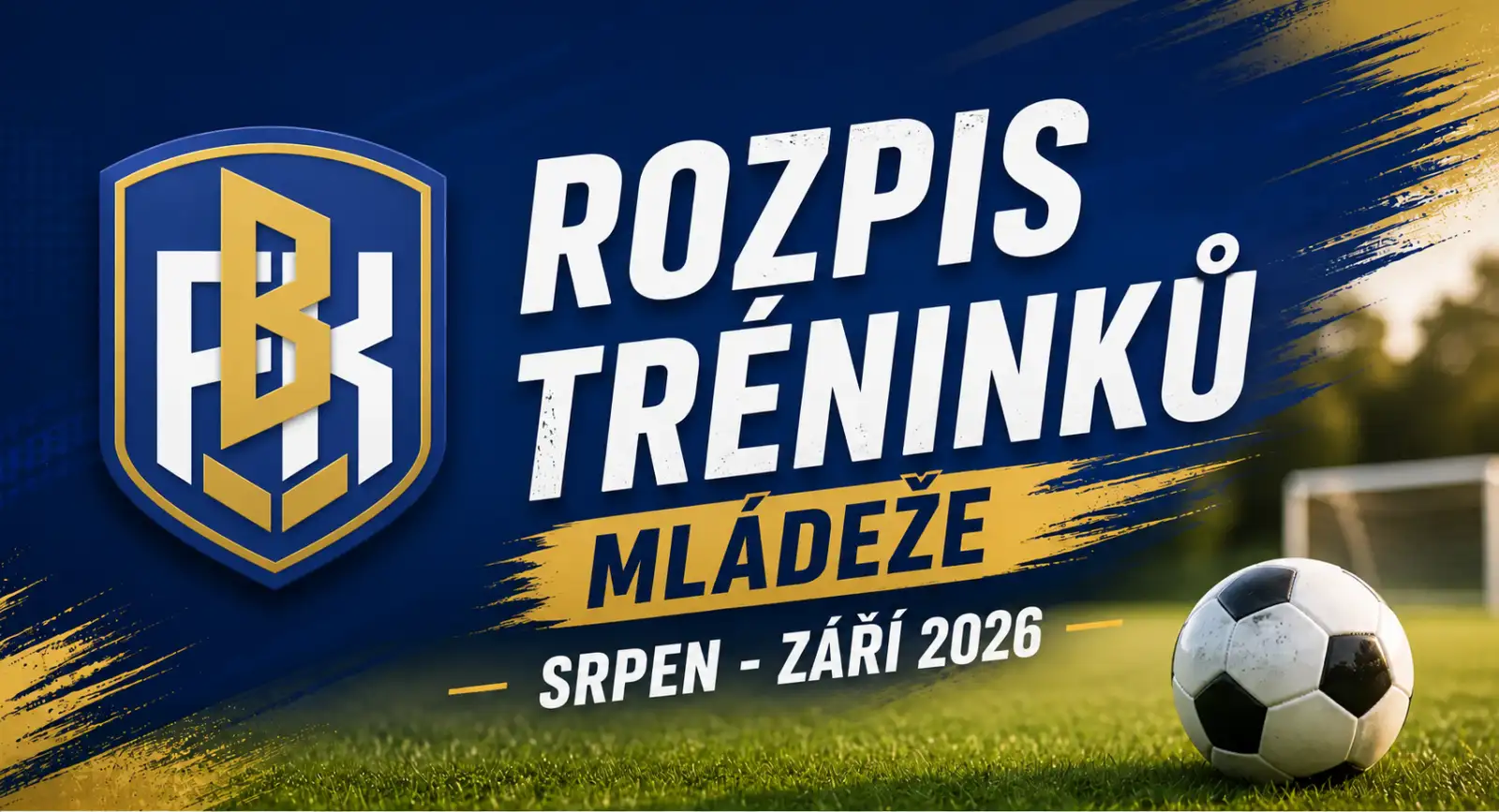 Rozpis tréninků mládeže: srpen-září 2026