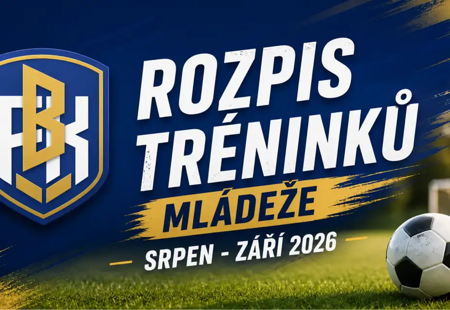 Rozpis tréninků mládeže: srpen-září 2026