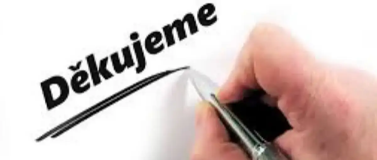 Poděkování sponzorům za rok 2025