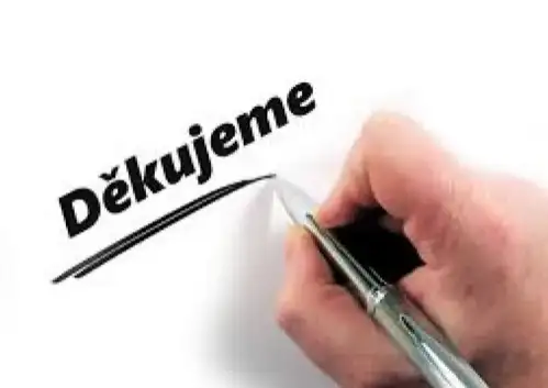 Poděkování sponzorům za rok 2025